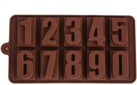 Crazy Egg 10-cavity Silicone Kids Entertaining and Educational Arabic Numbers Baking Mold