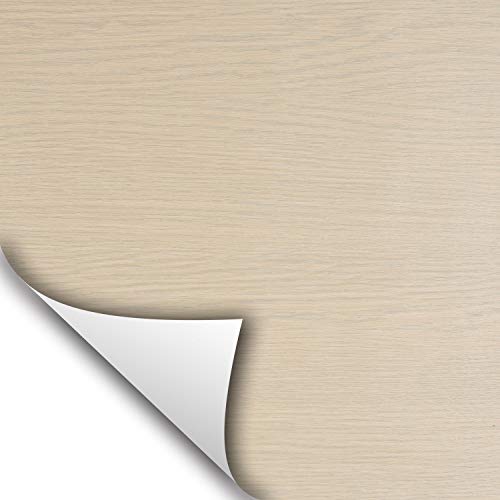 wallstickery Beige Oak Wood Grain Paper Prepasted Vinyl Film Self Adhesive Removable Peel Stick Contact on Furniture Home Kitchen Shelf Drawer Liner Countertops (Beige Oak)
