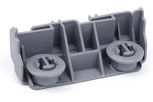 4-Pack WD12X26146 Dishwasher Lower Rack Wheels – Deep Gray Plastic Roller Replacement for Dishwashers (Compatible with Models