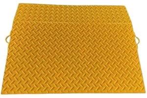 Metal Dock Plate - 3700lbs Load Capacity, 36x30, Safety Tread, Locking Legs - Loading Dock Plate Industrial-Strength
