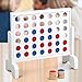 Etna Giant Wooden 4 in a Row Board Game Set - 4 Connect Fun Family Game for Backyard, Lawn, Game Room, Indoor/ Outdoor Parties. Includes Portable Carrying Bag (23.5 Wide 19.75 High)