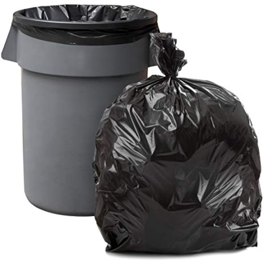 5560 Gallon Trash Bags &x2502 1.2 Mil Black Heavy Duty Garbage Can