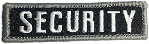 Security Patch 4x1" Black and Silver Name Tape (Hook/Loop) Back