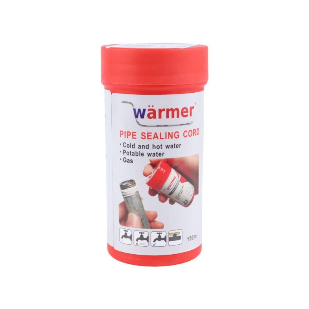 Wärmer System Pipe Thread Sealant For Plumbing and Fittings, Metal and Plastic, 150m Cord,White