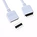 Glarks 2Pcs 3.2ft / 1M Long 5-Pins Extension Connect Cable Wire and With 4Pcs 5-Pins Plug Connectors for RGBW 5050 LED Strip Lights (1M / 2Pcs)