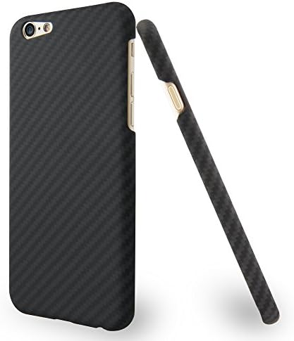 iPhone 6/6S Plus Case,Yhzo Aramid Fiber Phone Case,Super Slim Fitting(0.7mm) Classic Plaid Ultra Light(12g) Sturdy Non-Slip case Lightweight Shell Protective for iPhone 6/6S Plus (black)