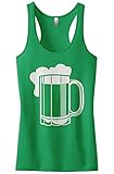 Threadrock Women's Green Beer St Patrick's Day Racerback Tank Top