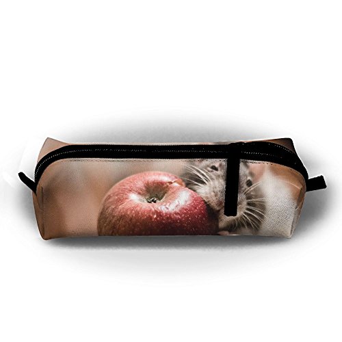 Ppppllll Mouse Steals Apple To Eat Zipper Travel Cases Makeup Handbag Resistance Carrying Handle Cosmetic Hanging Bag Accessories Toiletries Pouch Power Lines Documents Bag