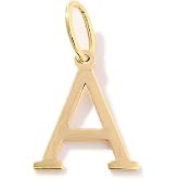 Gelin 14K Solid Gold Classic Initial Letter Charm Pendant for Women