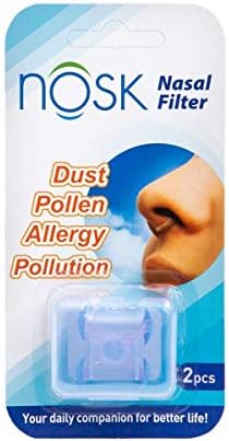 NOSK Nasal Filter - Allergen Advanced Breathable Nose Filter | Reducing Airborne Viruses, Allergens, Relieve Hay Fever, Pollen and Dust – Pack of 2 (Medium)