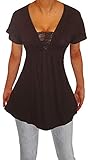 Funfash Plus Size Clothing for Women Slimming Sexy Lace Black Top Made in USA