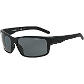ARNETTE Fastball AN4202 Rectangle Sunglasses for Men | In Rubber Black &amp; Shiny Black. Polarized options available. Bonus kit: cleaning spray, cloth, screwdriver &amp; mirror.