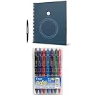 Rocketbook Wave Smart Notebook and Pilot FriXion Clicker Retractable Erasable Gel Pens, Fine Point, Assorted Color Inks, 7-Pack (31472) Bundle