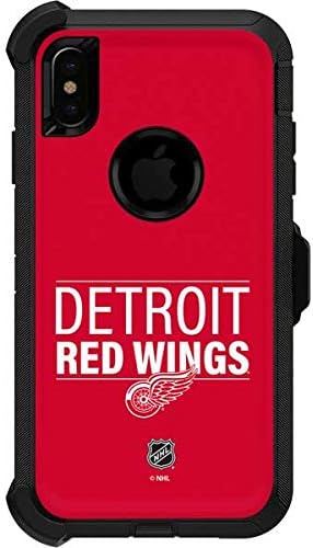 Amazon Com Skinit Decal Skin Compatible With Otterbox Defender Iphone Xs Max Officially Licensed Nhl Detroit Red Wings Lineup Design