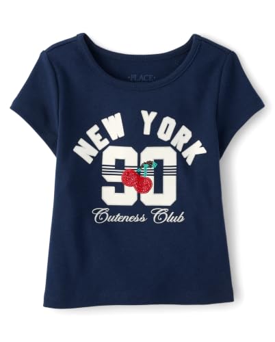 The Children's Place,Girls,Short Sleeve Baby Tee,Tidal Cherry,Small at Amazon