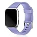 Wepro Bands Compatible with Fitbit Versa/Fitbit Versa 2/Fitbit Versa Lite SE SmartWatch for Women Men, Sports Replacement Wristband Strap for Fitbit Versa Watch, Large, 3 Pack, Periwinkle, Teal, Plum