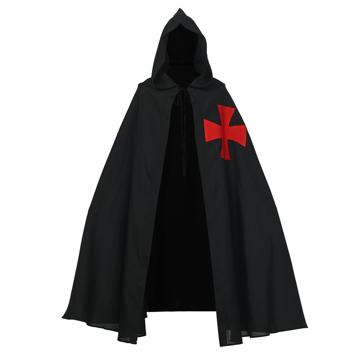 BLESSUME Medieval Templar Knight Cloak Hospitaller Hooded Robe Cape