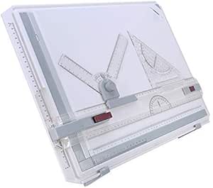 drafting board with parallel rule