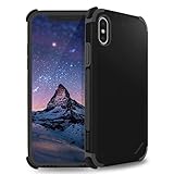 Nice-W iPhone X case, Imazing Bumper Case Premium Hybrid Heavy Duty Protective Sims Card Pin Storage for Apple iPhone X (Black)