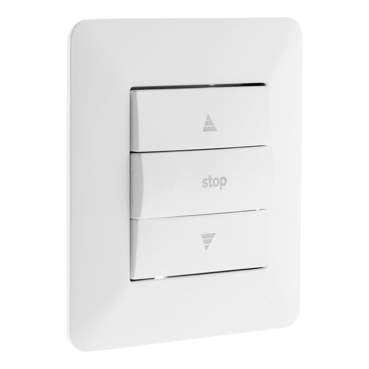 Zenitech - Roller Shutter Control 2300W 10A - Ready to Install recessed Installation - Compact Motor and Clip-on Bracket - Millimeter Adjustment - White - 86x86mm — image 1