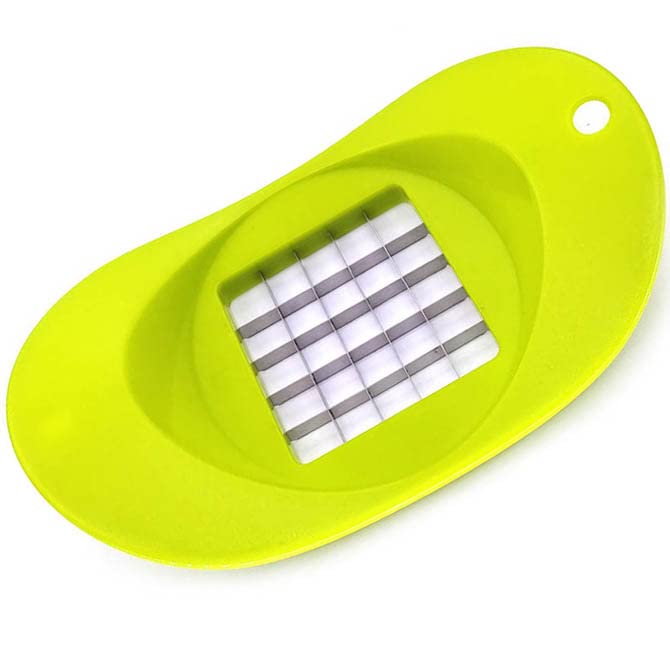 View 1 of 1 PCS Egg Chopper Egg Slicer Fruit Salads Cuter Potato Cutter Hard Boiled Egg Slicers Fruit Cube,Vegetable Slicer,Onion Mincer Chopper, Vegetable Chopper,Cutter,Dicer - Pack of 1 grid 0.5 inch,Green