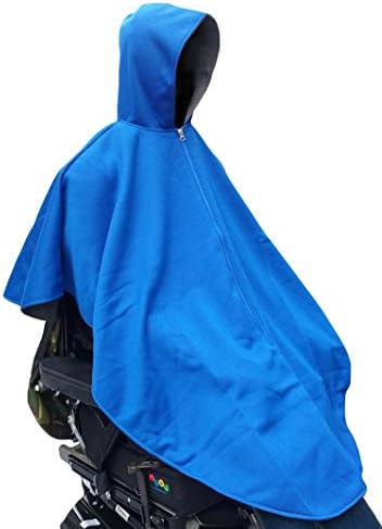Adrians Supplex Lined Fleece Wheelchair Cape Poncho (Adaptations By Adrian) (Royal Blue)
