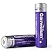 Canwelum Protected 3.7V 18650 Li-ion Battery and Charger, 3mm Longer than Top Flat Ones - Applicable for High-power LED Flashlight, Headlamp (2 x Batteries and 1 x Charger)