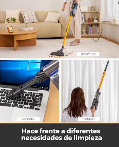 VACTechPro 60KPa/680W/7M Vacuum Cleaner, Corded Vacuum Cleaner | 800ML Trash Bin, Vacuum Cleaner with Ergonomic Handle Design, Corded Vacuum Cleaner for Hard Floors