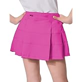 AugIris Girls Pleated Tennis Skirts High Waisted Athletic Golf Skorts with Pockets School Skirt Built in Shorts for Teen Kids