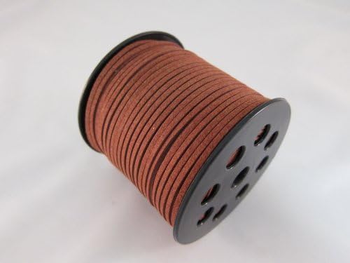 Tick Nick Flat Leather Strap Width 3mm 100 Yards (About 91m Wind) Brown Brown Leather Cord Strap / Necklace Accessories Strap (Japan Import)