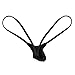 ACSUSS Men's Grape Smugglers Micro Pouch Thongs V-String Bikini Briefs Underwear Black X-Large(Waist 38.0-59.0