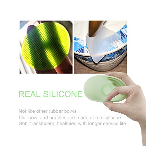 HUNIQOTEK Face Mask Mixing Bowl Set Silicone Skin Care Kit Facemask Brush Spray Bottle Cleaner Spatula Pack of 14 - Image 3