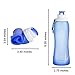 Sportsun Easy to Clean Silicone Collapsible Water Bottle for Sports Camping Hiking with Great Capacity 17 Oz，Pack of 2 Blue and Pink