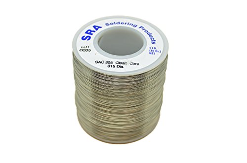 SRA Soldering Products WBNCSAC15 Lead Free No-Clean Flux Core Silver Solder, SAC 305 .015-Inch , 1-Pound Spool