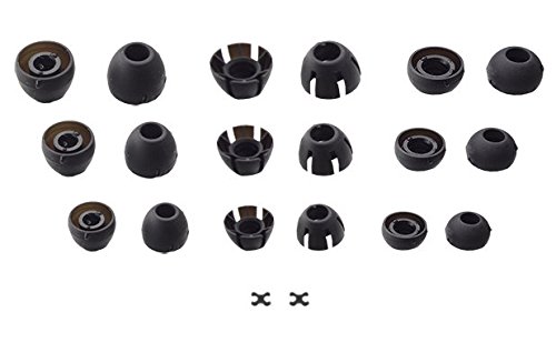 KuaiFit Multi-Sport Ear Tips for Indoor, Outdoor and Water. Perfect Fit & Performance - Running, Cycling, Swimming, Exercising, Gym