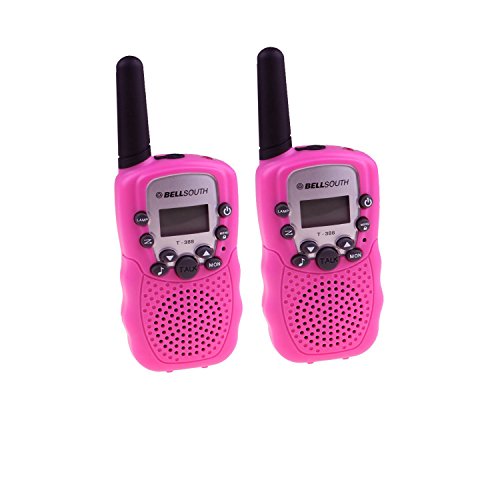 Zomei T388 2Pcs Mini Walkie Talkie 3-5KM Range 22-Channel FRS/GMRS UHF Two-Way Radios Coloful Walkie-Talkie For Kids(Pink)