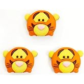 Dress It Up Buttons and Embellishments Officially Licensed Disney Tsum Buttons - Tigger - 3 Pieces - Plastic Resin Shank-Back Sewing Buttons