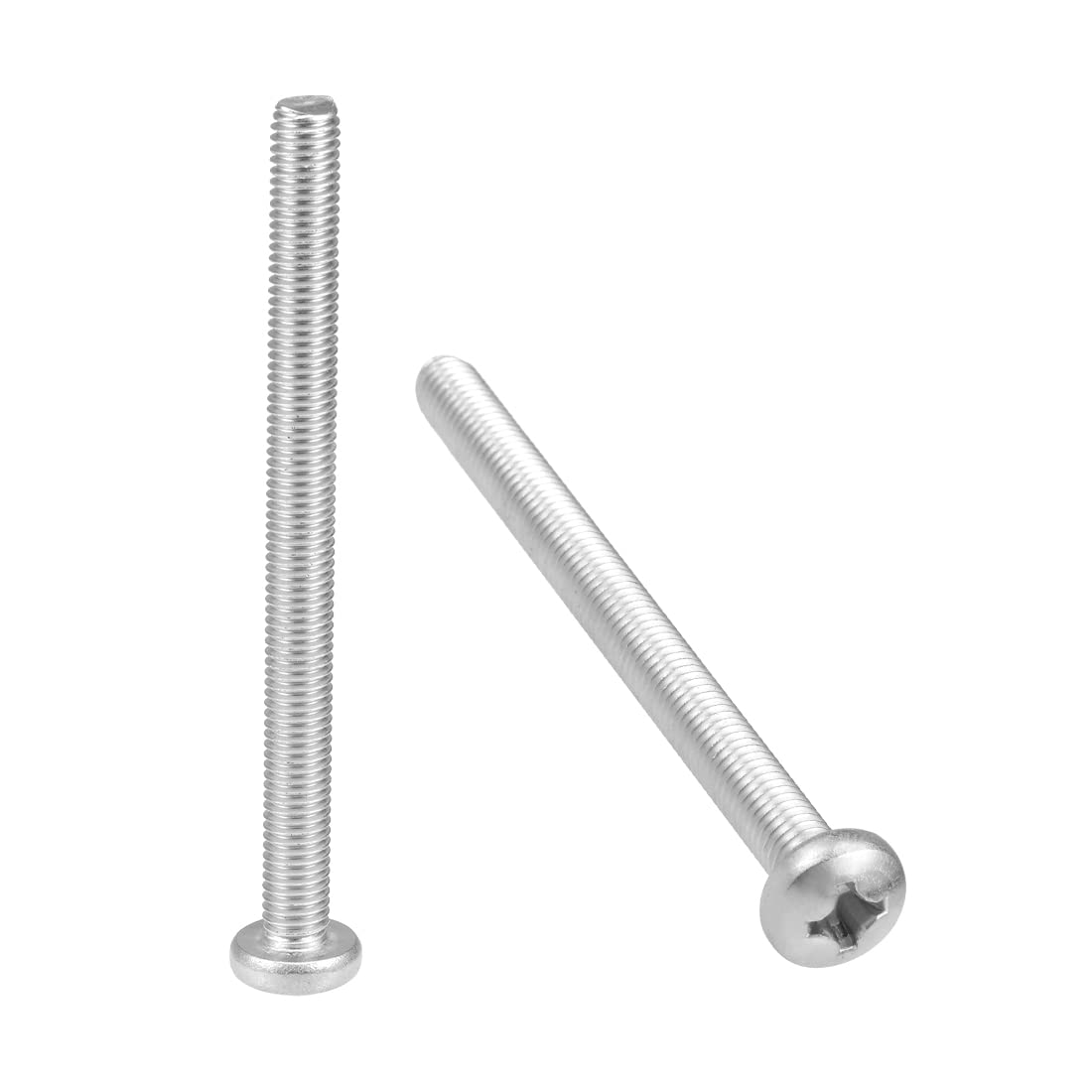 sourcing map M8x100mm Machine Screws Pan Phillips Cross Head Screw 304 Stainless Steel Fasteners Bolts 4Pcs
