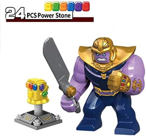 Thanos Minifigure with Infinity Gauntlet 24Pcs Stones by A&M Prime Supplies