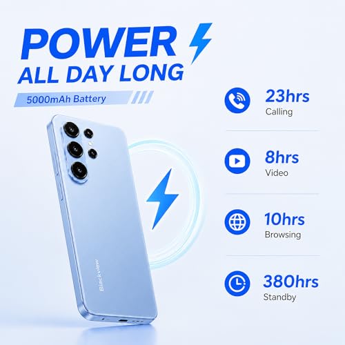 Blackview WAVE 10C Mobile Phones,Android 16 Phone,6.88" HD+ Unlocked Smartphone 16GB+32GB(1TB TF),32MP+13MP, 5000mAh,Dual SIM/Face ID/GPS/OTG,Warranty 3 Years,Orange