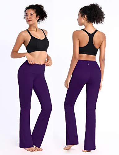 BUBBLELIME 29"/31"/33"/35"/37" Inseam Bootcut Yoga Pants High Waist Moisture Wicking Long Bootleg - Thumbnail 3
