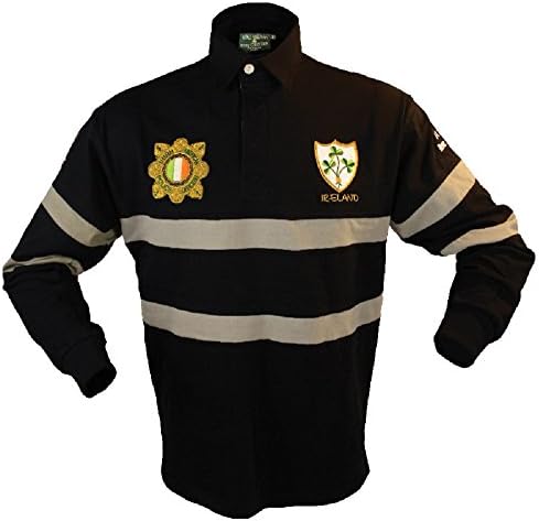 Silky Sullivan Collection Men 's Long Sleeve Irish American Police/Garda Rugby Jersey RLGAR-M Navy Blue