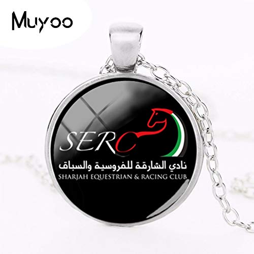 Davitu Pendant Necklaces - 2018 New I Love My Arabian Horse Pendant Equestrian Vaulting Club Necklace Silver Glass Art Picture Pendants Round Jewelry HZ1 - (Metal Color: 4, Main Stone Color: Silver)