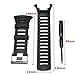 Picowe Watch Band Strap Soft Rubber Watch Band Replacement, Adjustable Watch Replacement Watch Accessories for Suunto Ambit 1/2/2S/2R/3 Sport/3 Run/3 Peak, Screwdriver Included