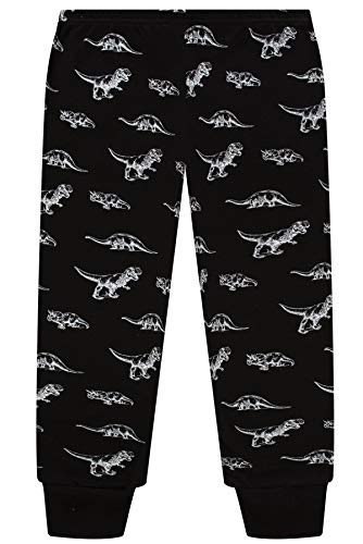 Little Boys Pajamas Set for Toddler Cotton Clothes 4-Pieces Dinosaur 7T Sleepwear Kids Casual Long Sleeve Pjs Set (Dinosaur,7)