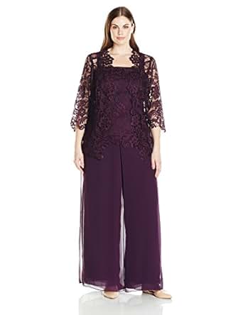 plus pant suit lace emma street combo 14w womens