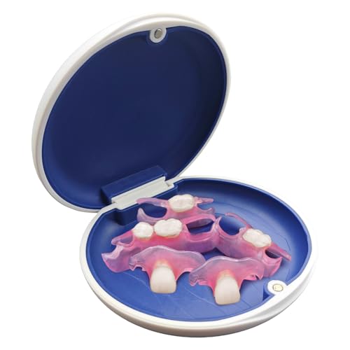 Custom Partial Dental Denture - Temporary Denture, Removable and Temporary Denture. Perfect fit and easy to use to recreate your smile at home (6 teeth)