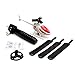 Kicko Flying Helicopter - Realistic Pull String Flying Chopper with Launcher - Pack of 12 - Includes Black Launcher and White Helicopter for Kids - Party Favors, Fun, Toy, Prize