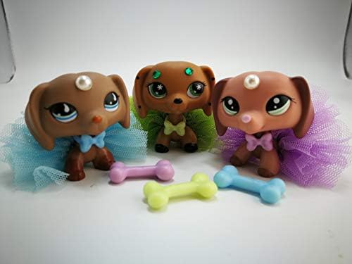 Toy Rare LPS Dachshund 640 2046 Monopoly with Accessories Lot Bow Skirt Collar Collection Figure Girls Boys Christmas Gift
