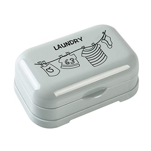 YouCY Cartoon Printing Soap Box with Lid Drain Soap Dish Holder Waterproof Soap Storage Case Creative Home Travel Bathroom Accessories,Blue